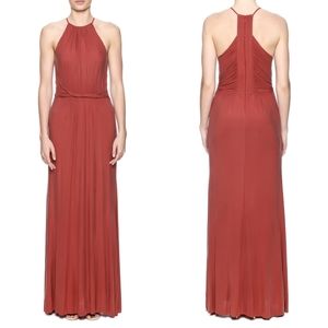 NWT BAILEY 44 Gazelle Ruched Maxi Dress M
